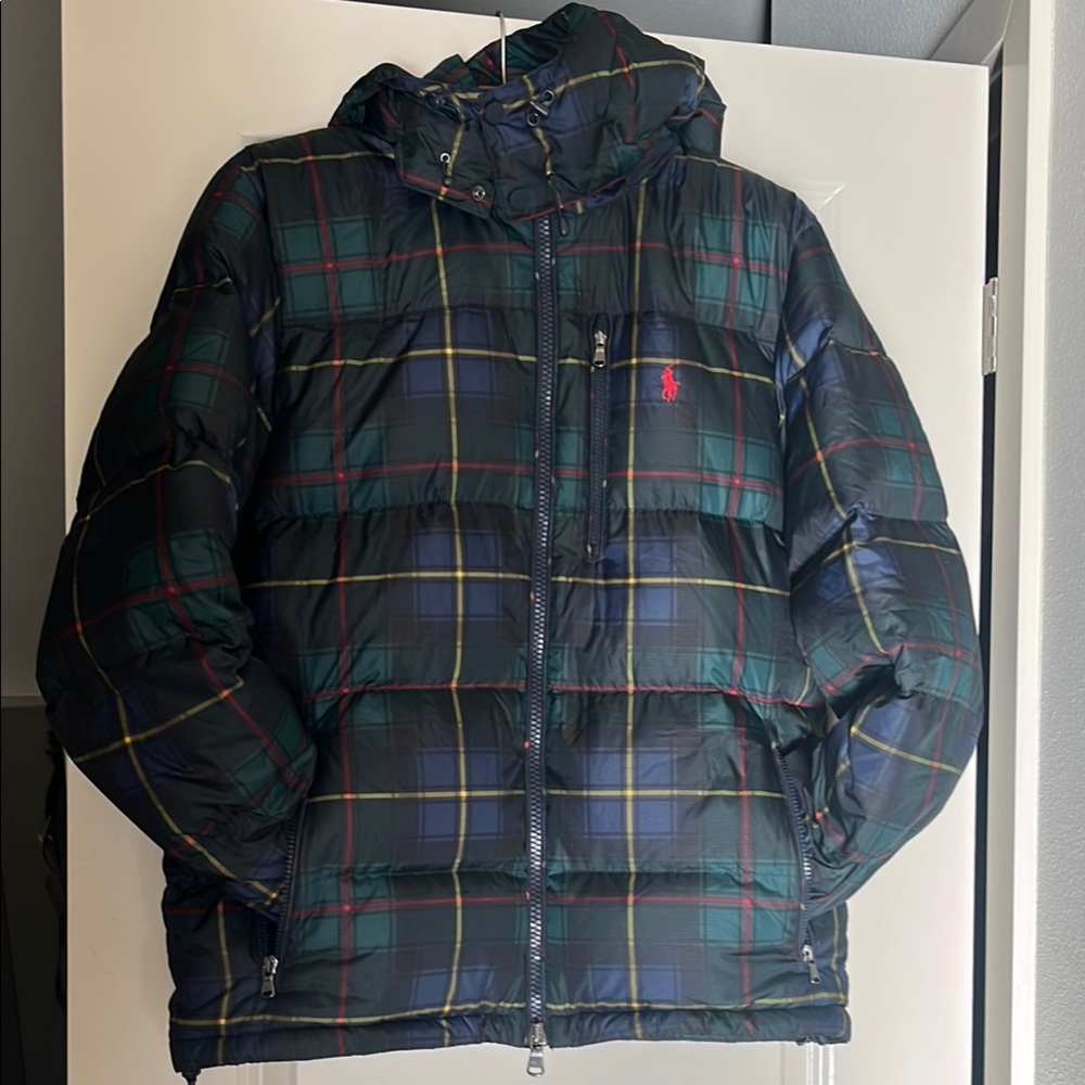 Polo by Ralph Lauren Men's Plaid Puffer Jacket - Navy